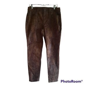 White House Black Market Petite High-Rise Snake-Print Skinny Jeans